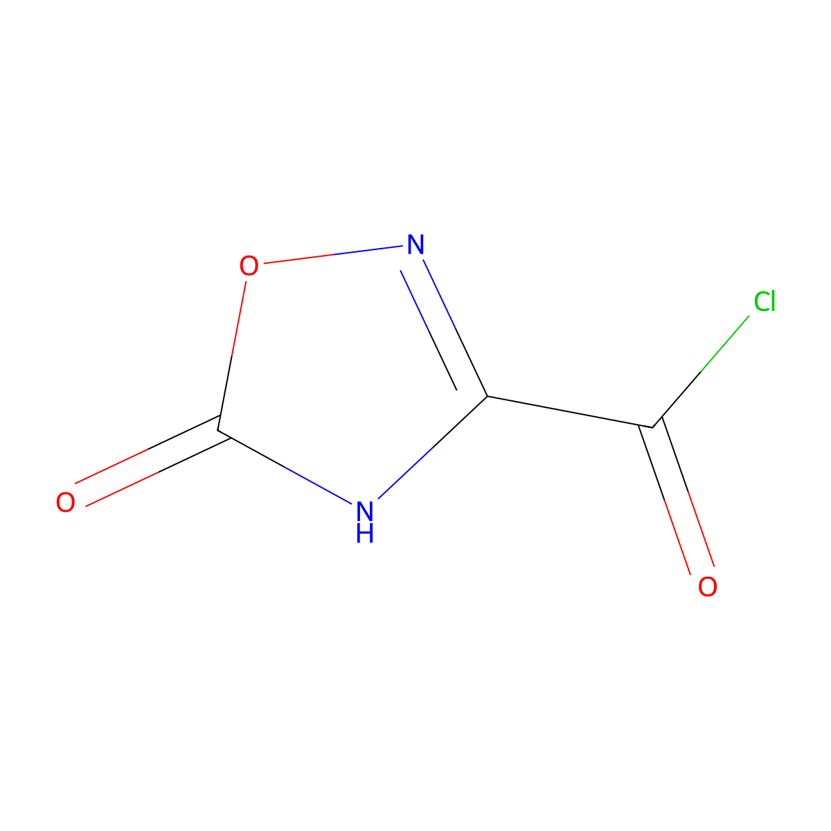 2,5-Dihydro-5-oxo-1,2,4-oxadiazole-3-carbonyl chloride molecular structure, CAS 2411677-53-5
