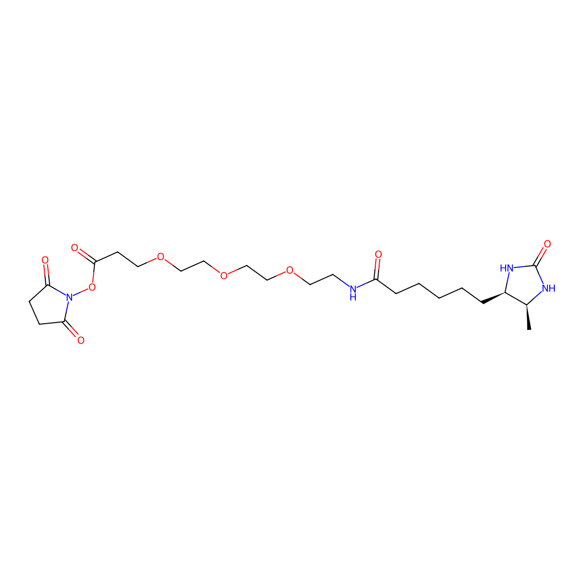 Desthiobiotin-PEG3-NHS ester molecular structure, CAS 2411681-92-8