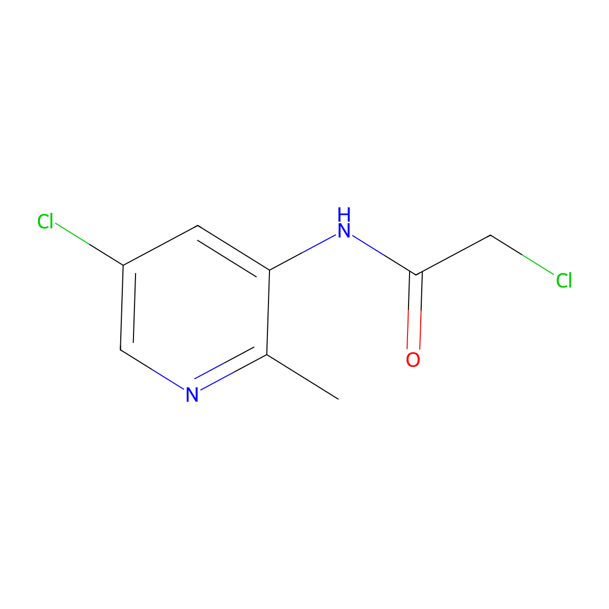 2-chloro-N-(5-chloro-2-methyl-3-pyridinyl)Acetamide molecular structure, CAS 2411780-53-3