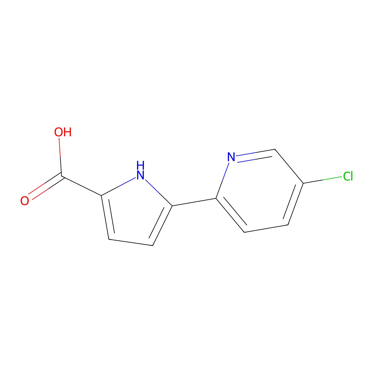 5-(5-chloropyridin-2-yl)-1H-pyrrole-2-carboxylic acid molecular structure, CAS 2411819-12-8