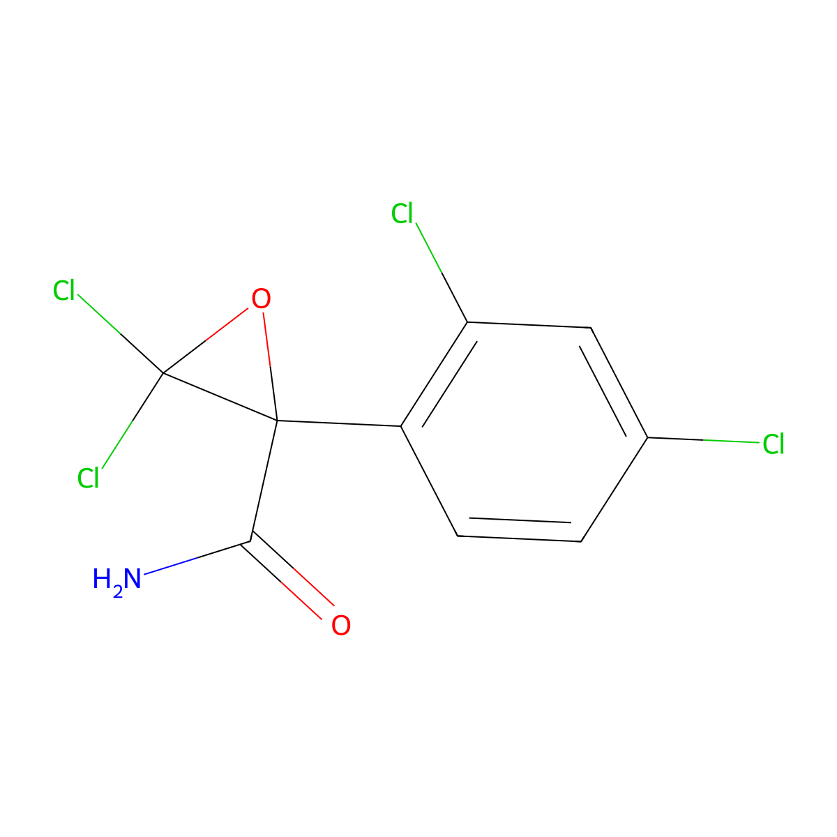 3,3-Dichloro-2-(2,4-dichlorophenyl)oxirane-2-carboximidic acid molecular structure, CAS 24119-95-7