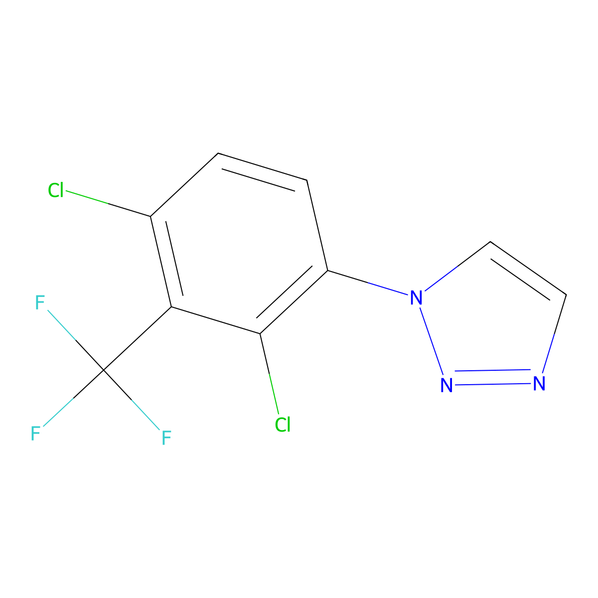 1-[2,4-Dichloro-3-(trifluoromethyl)phenyl]triazole molecular structure, CAS 2411969-39-4