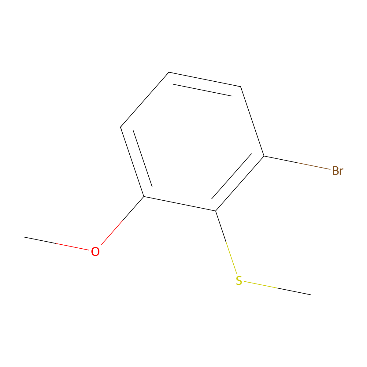 (2-Bromo-6-methoxyphenyl)(methyl)sulfane molecular structure, CAS 2411991-23-4