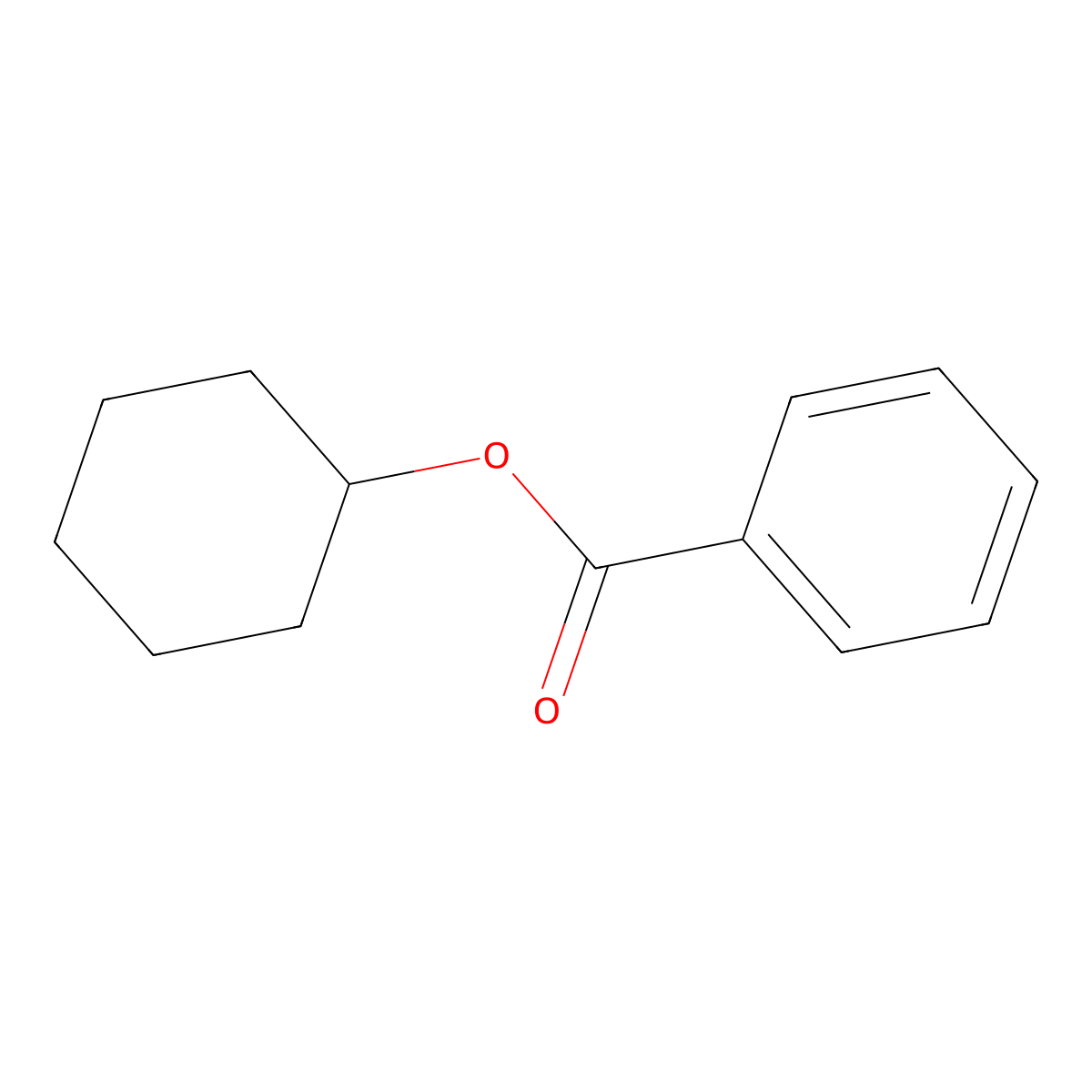 Cyclohexyl benzoate molecular structure, CAS 2412-73-9