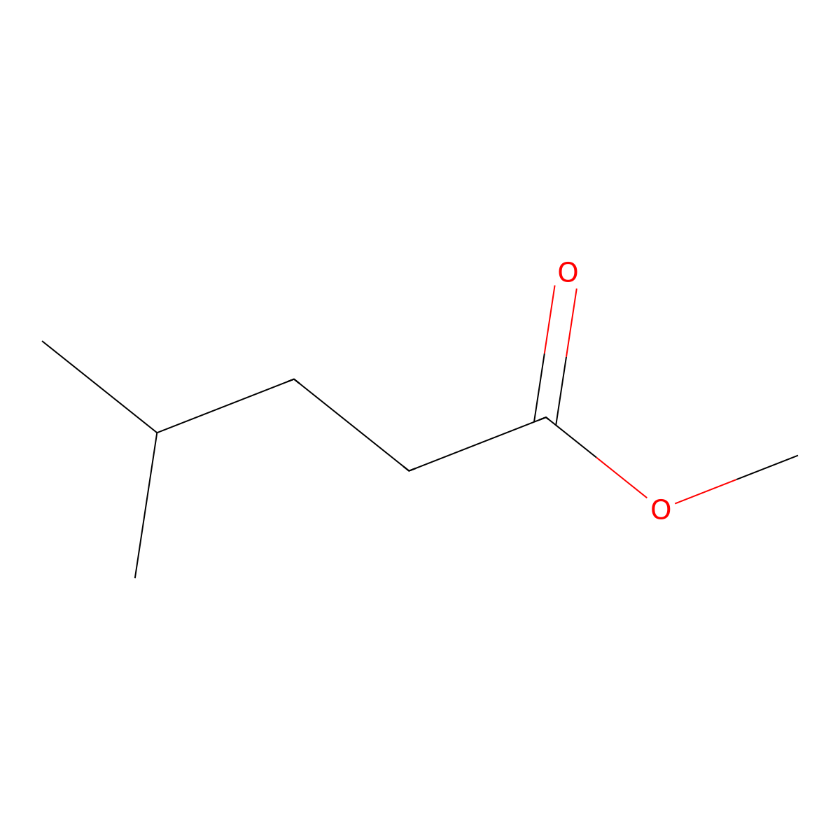 Methyl 4-methylvalerate molecular structure, CAS 2412-80-8