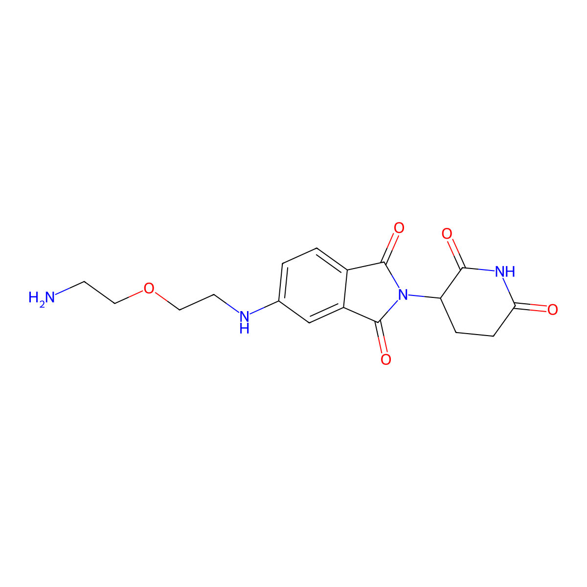 5-{[2-(2-aminoethoxy)ethyl]amino}-2-(2,6-dioxopiperidin-3-yl)-2,3-dihydro-1H-isoindole-1,3-dione molecular structure, CAS 2412056-16-5