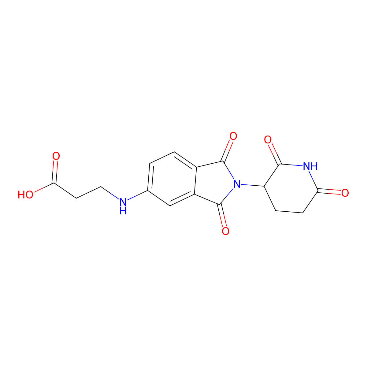3-((2-(2,6-Dioxopiperidin-3-yl)-1,3-dioxoisoindolin-5-yl)amino)propanoic acid molecular structure, CAS 2412056-29-0