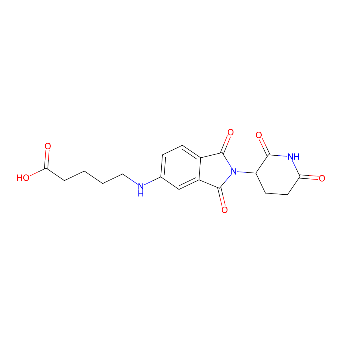 5-((2-(2,6-Dioxopiperidin-3-yl)-1,3-dioxoisoindolin-5-yl)amino)pentanoic acid molecular structure, CAS 2412056-33-6