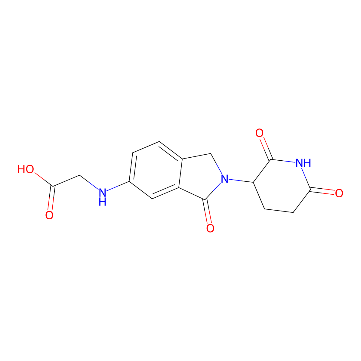 2-{[2-(2,6-dioxopiperidin-3-yl)-3-oxo-2,3-dihydro-1H-isoindol-5-yl]amino}acetic acid molecular structure, CAS 2412057-64-6