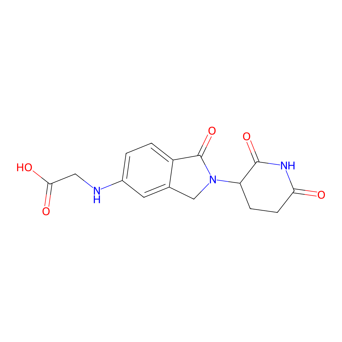 2-{[2-(2,6-dioxopiperidin-3-yl)-1-oxo-2,3-dihydro-1H-isoindol-5-yl]amino}acetic acid molecular structure, CAS 2412057-66-8