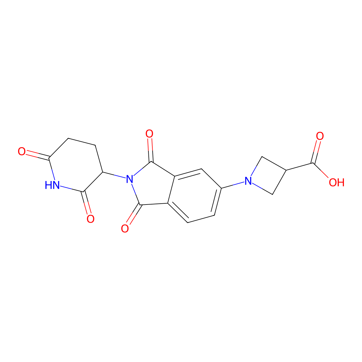 1-(2-(2,6-Dioxopiperidin-3-yl)-1,3-dioxoisoindolin-5-yl)azetidine-3-carboxylic acid molecular structure, CAS 2412058-13-8