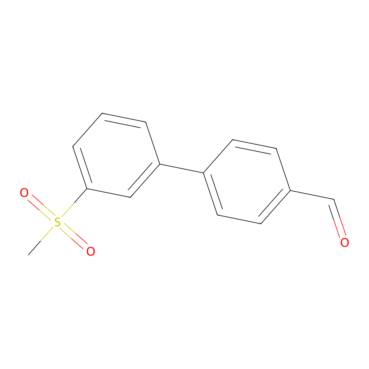 3'-(Methylsulfonyl)-[1,1'-biphenyl]-4-carbaldehyde molecular structure, CAS 2412089-36-0