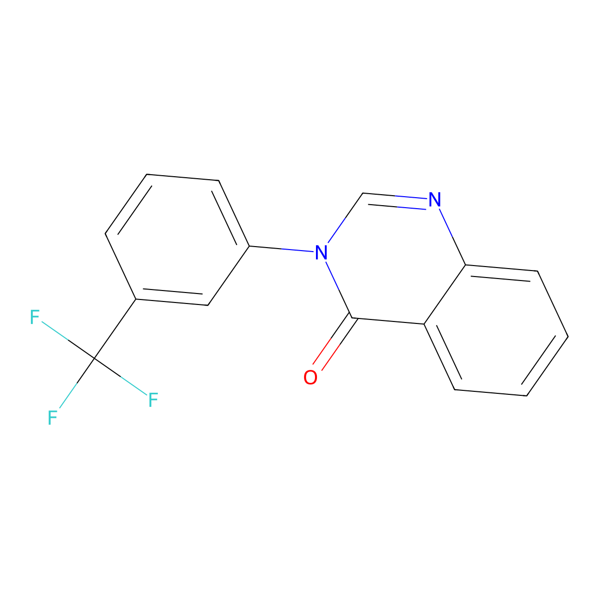 3-(3-(Trifluoromethyl)phenyl)quinazolin-4(3H)-one molecular structure, CAS 24122-28-9