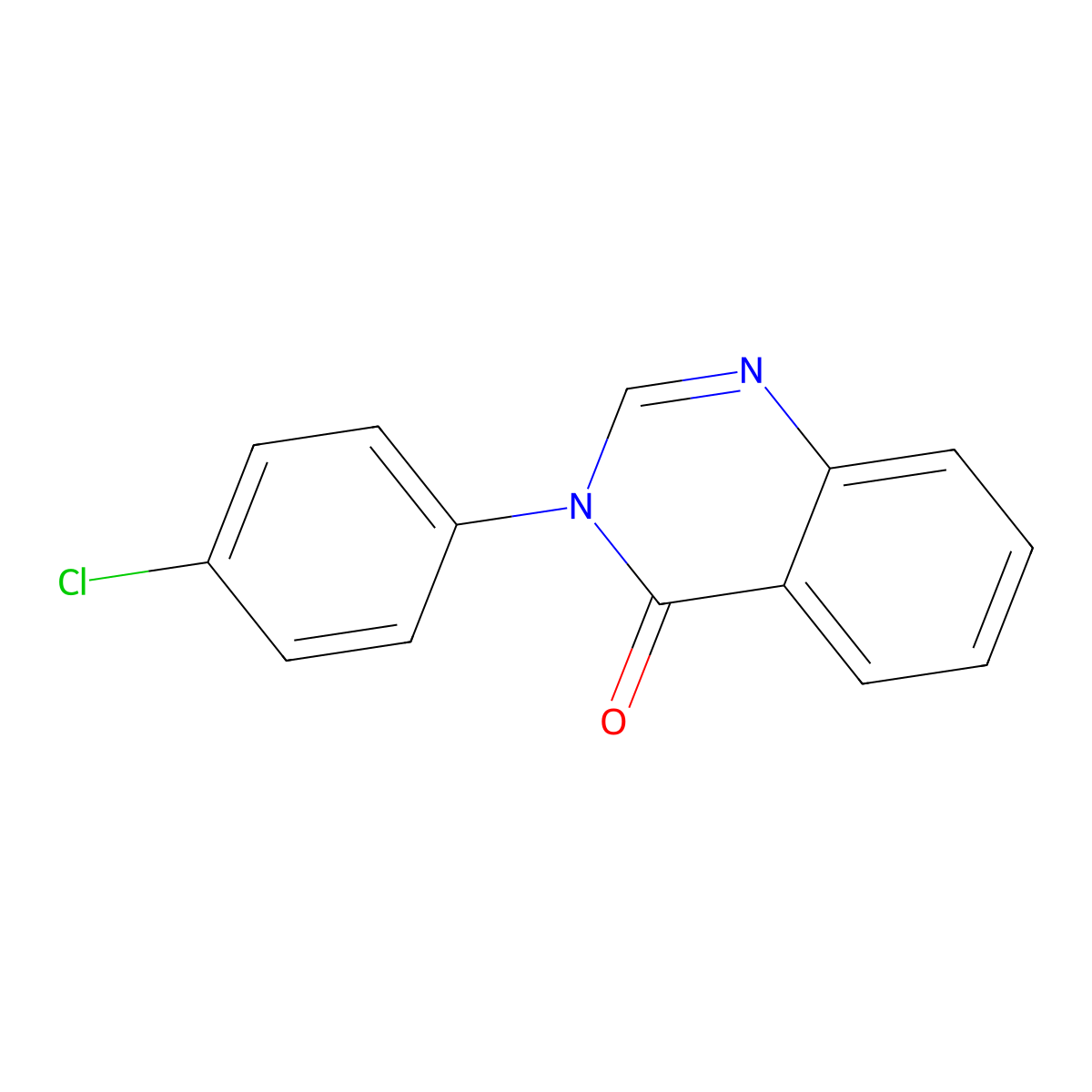 3-(4-chlorophenyl)quinazolin-4(3H)-one molecular structure, CAS 24122-31-4