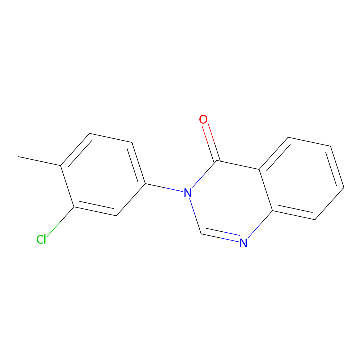 3-(3-Chloro-4-methylphenyl)quinazolin-4-one molecular structure, CAS 24122-46-1