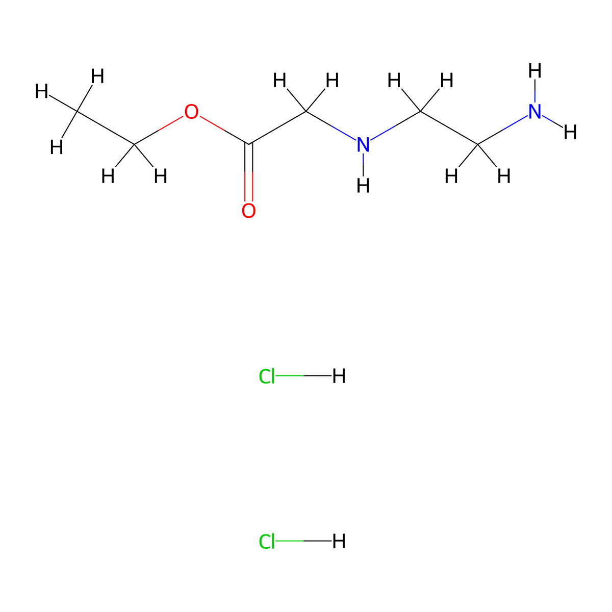 N-beta-Aminoethyl-gly-oet 2hcl molecular structure, CAS 24123-04-4