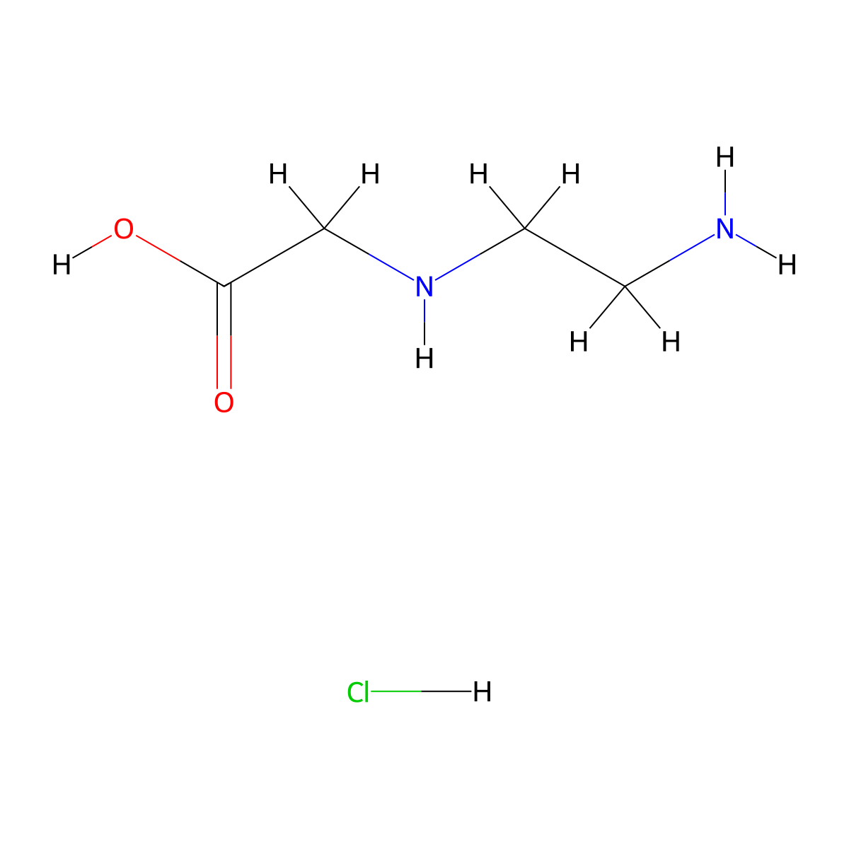 2-((2-Aminoethyl)amino)acetic acid hydrochloride molecular structure, CAS 24123-05-5