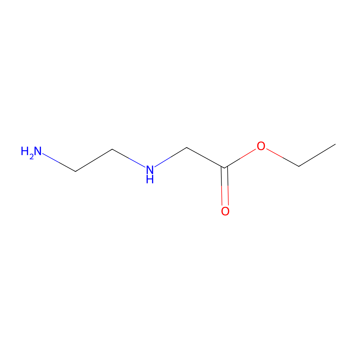 Ethyl 2-(2-aminoethylamino)acetate molecular structure, CAS 24123-13-5