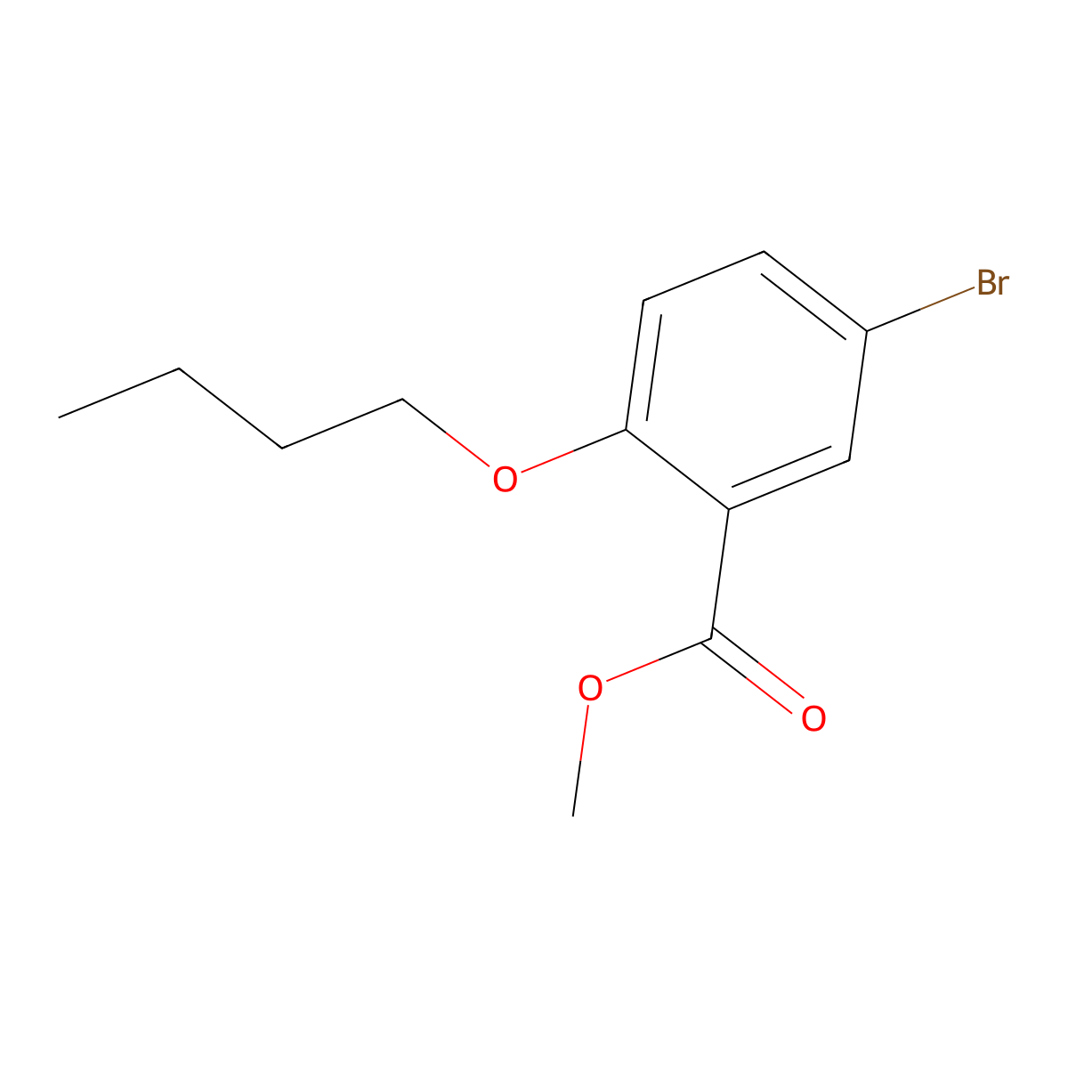 Methyl 5-bromo-2-butoxybenzoate molecular structure, CAS 24123-30-6
