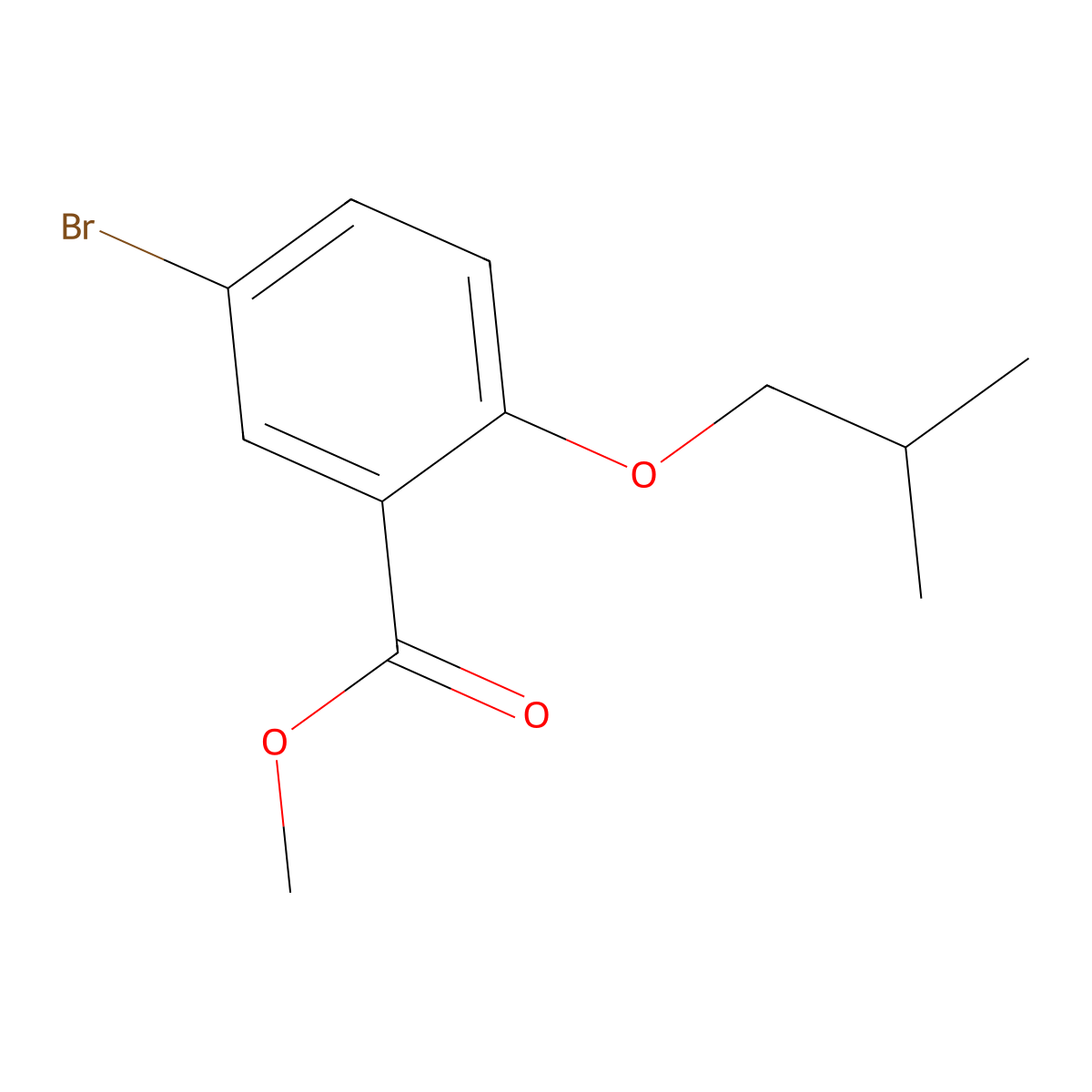 MEthyl 5-bromo-2-(2-methylpropoxy)benzoate molecular structure, CAS 24123-31-7