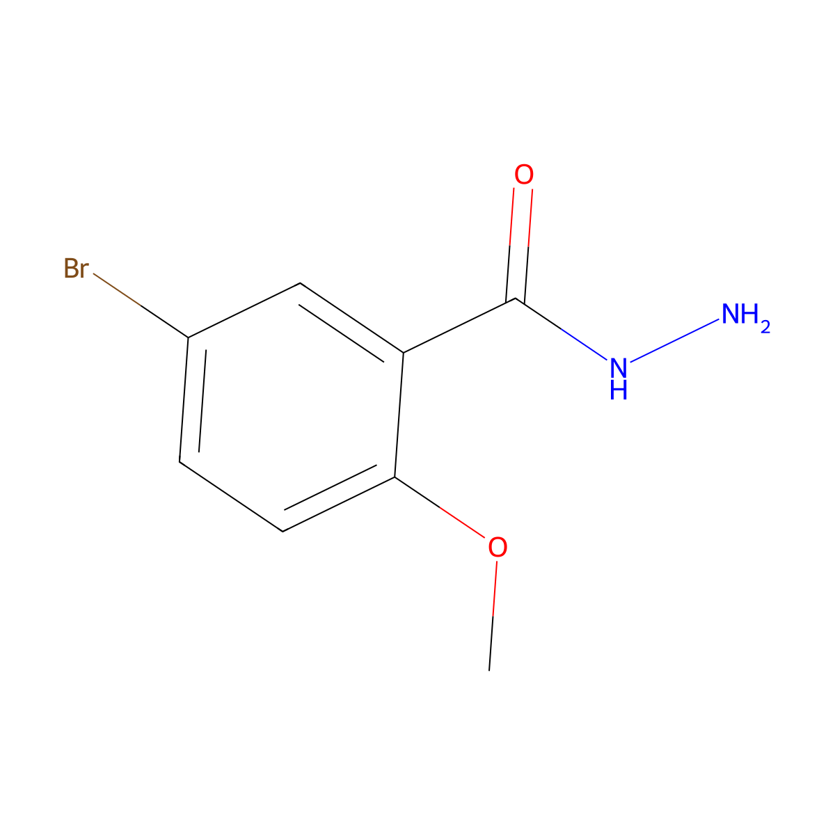 5-Bromo-2-methoxybenzohydrazide molecular structure, CAS 24123-34-0