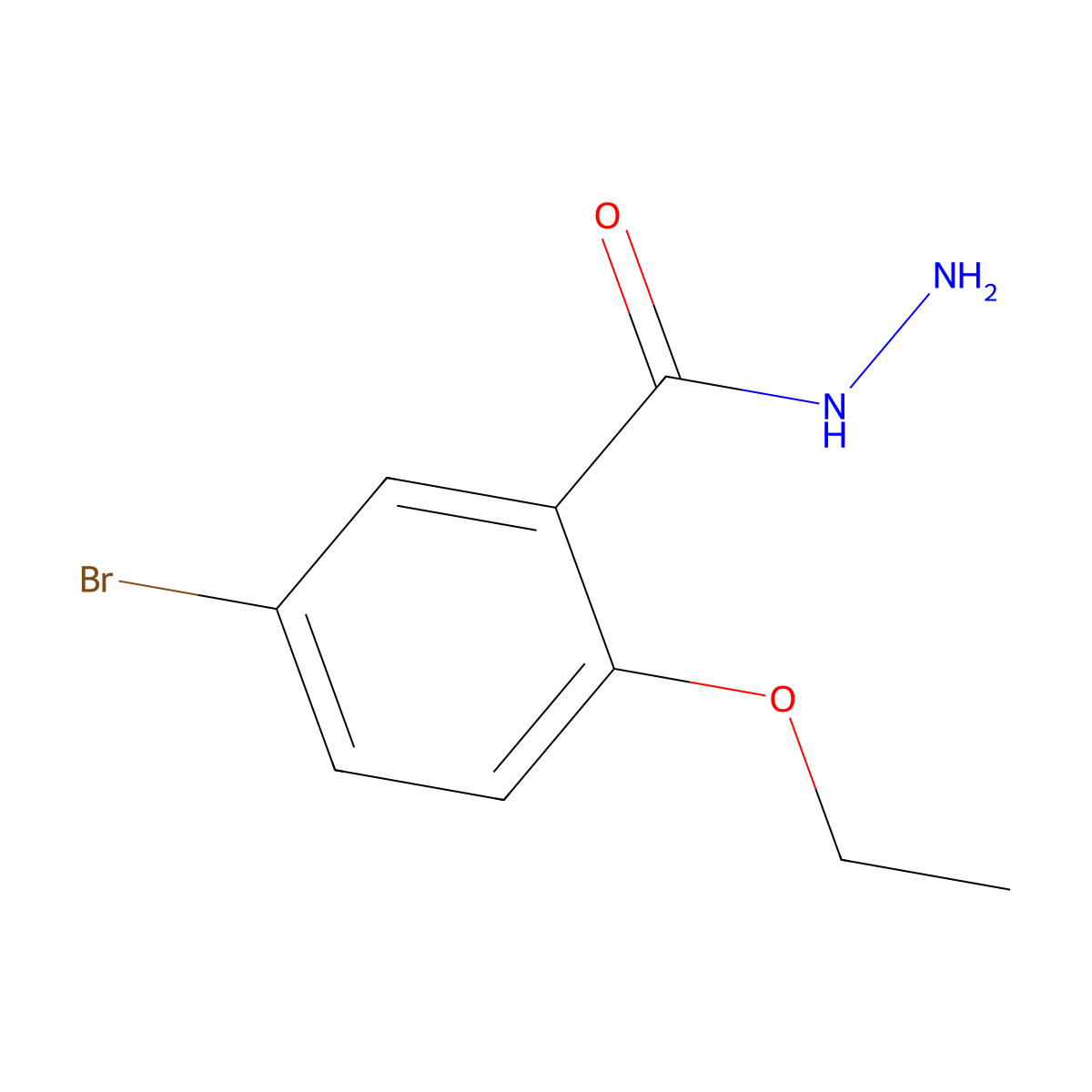 5-Bromo-2-ethoxybenzohydrazide molecular structure, CAS 24123-35-1