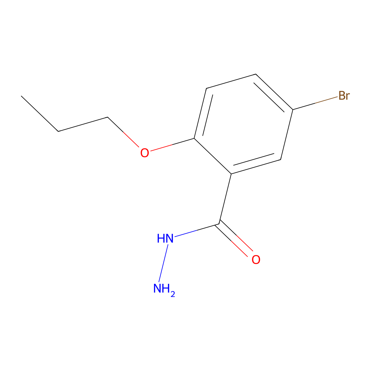 5-Bromo-2-propoxybenzoic acid hydrazide molecular structure, CAS 24123-36-2