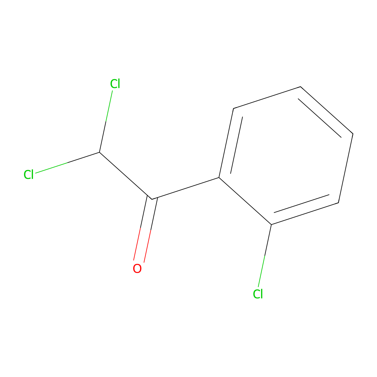 2,2-Dichloro-1-(2-chlorophenyl)ethanone molecular structure, CAS 24123-67-9