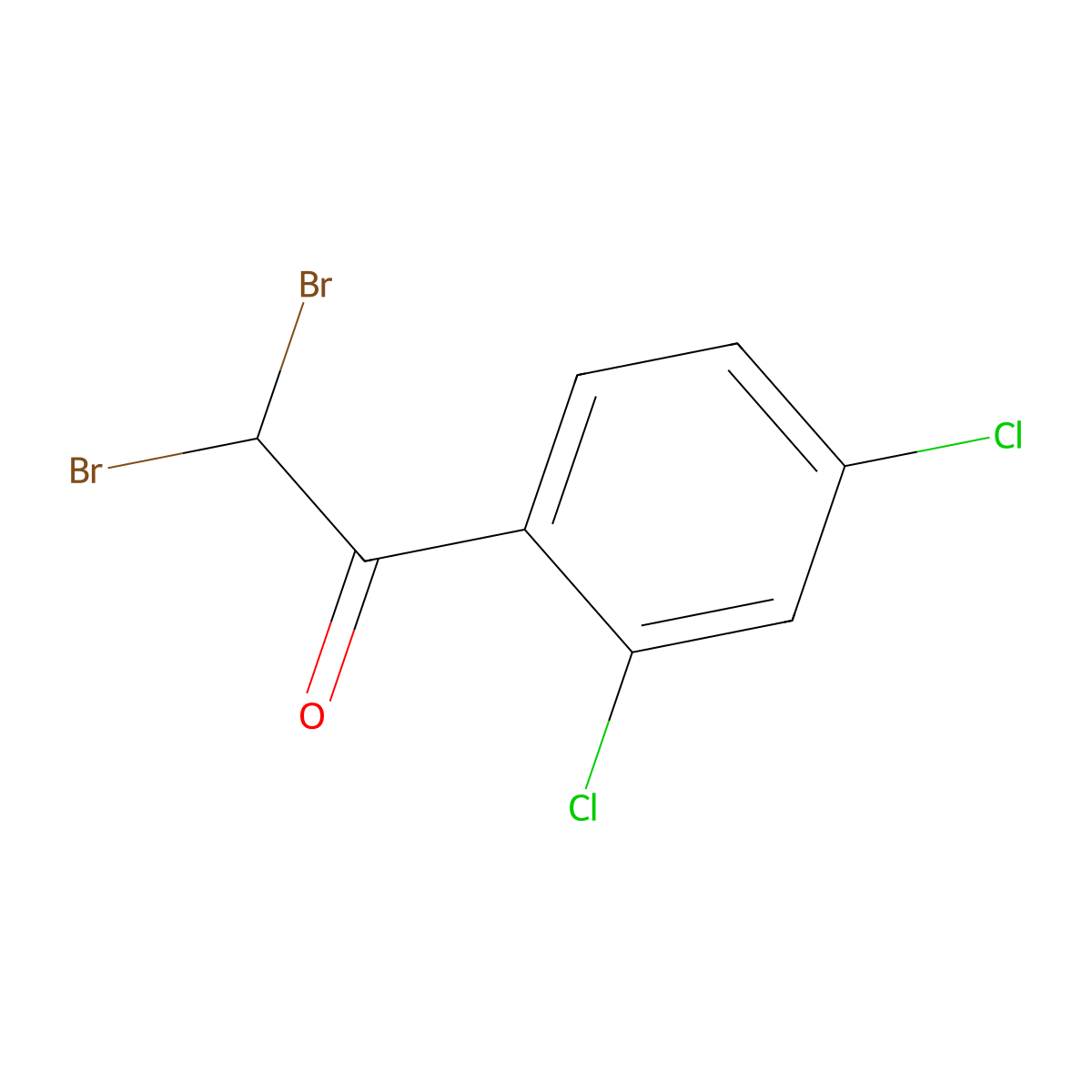 2,2-Dibromo-1-(2,4-dichlorophenyl)ethan-1-one molecular structure, CAS 24123-68-0