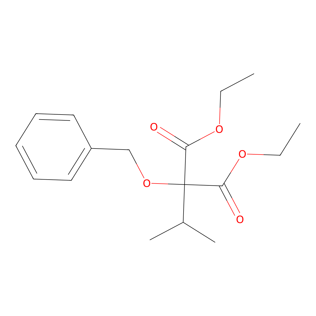 Diethyl isopropylbenzyloxymalonate molecular structure, CAS 24124-03-6