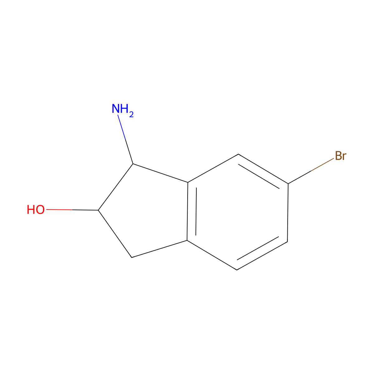 (1S,2R)-1-Amino-6-bromo-2,3-dihydro-1H-inden-2-ol molecular structure, CAS 2412424-43-0