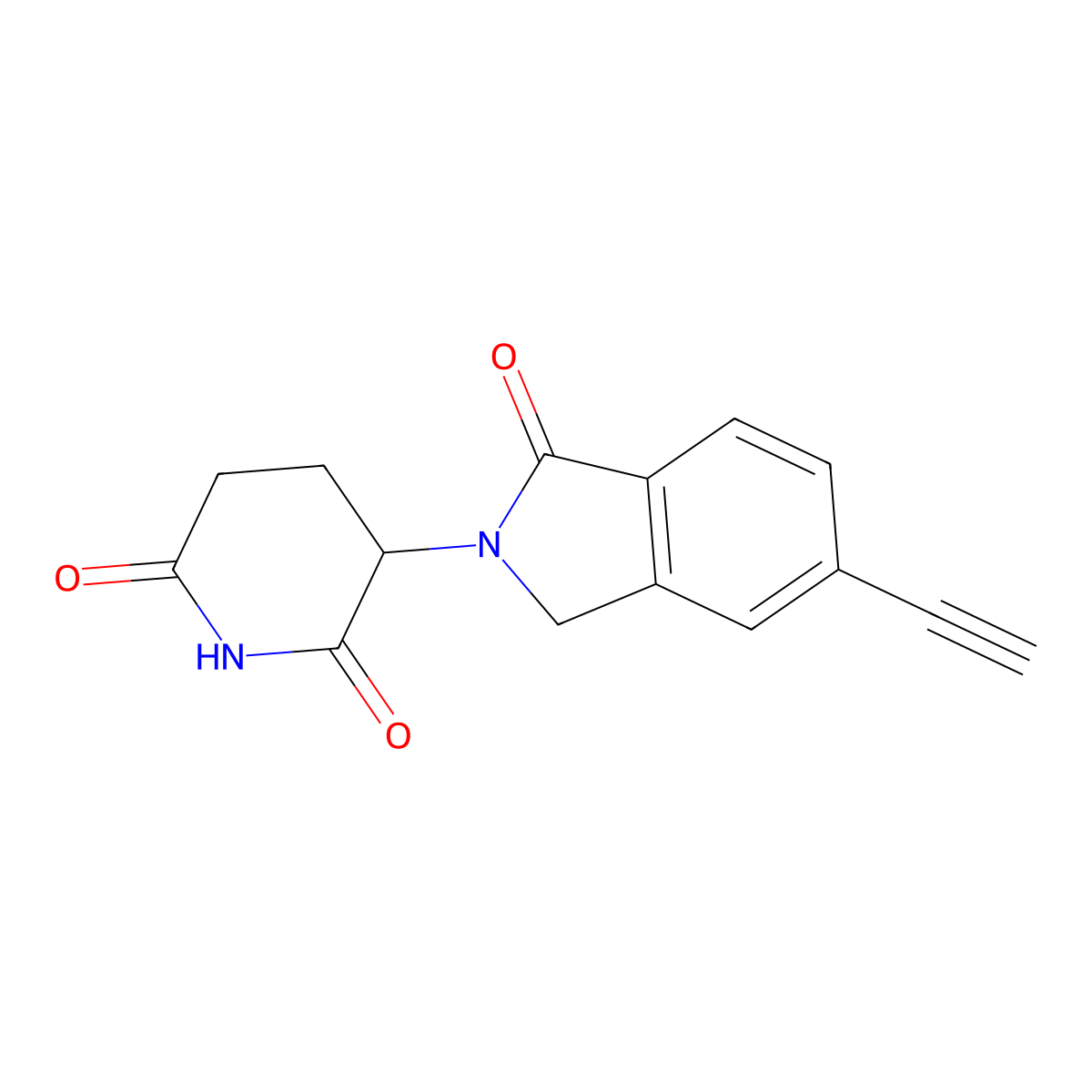 3-(5-ethynyl-1-oxo-2,3-dihydro-1H-isoindol-2-yl)piperidine-2,6-dione molecular structure, CAS 2412439-21-3