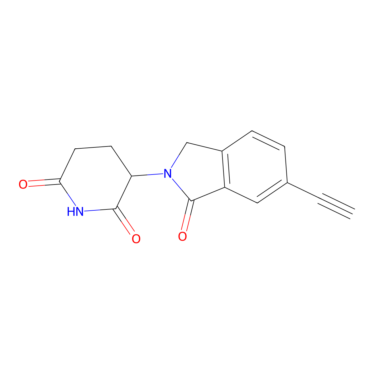 3-(6-Ethynyl-1-oxoisoindolin-2-yl)piperidine-2,6-dione molecular structure, CAS 2412439-22-4