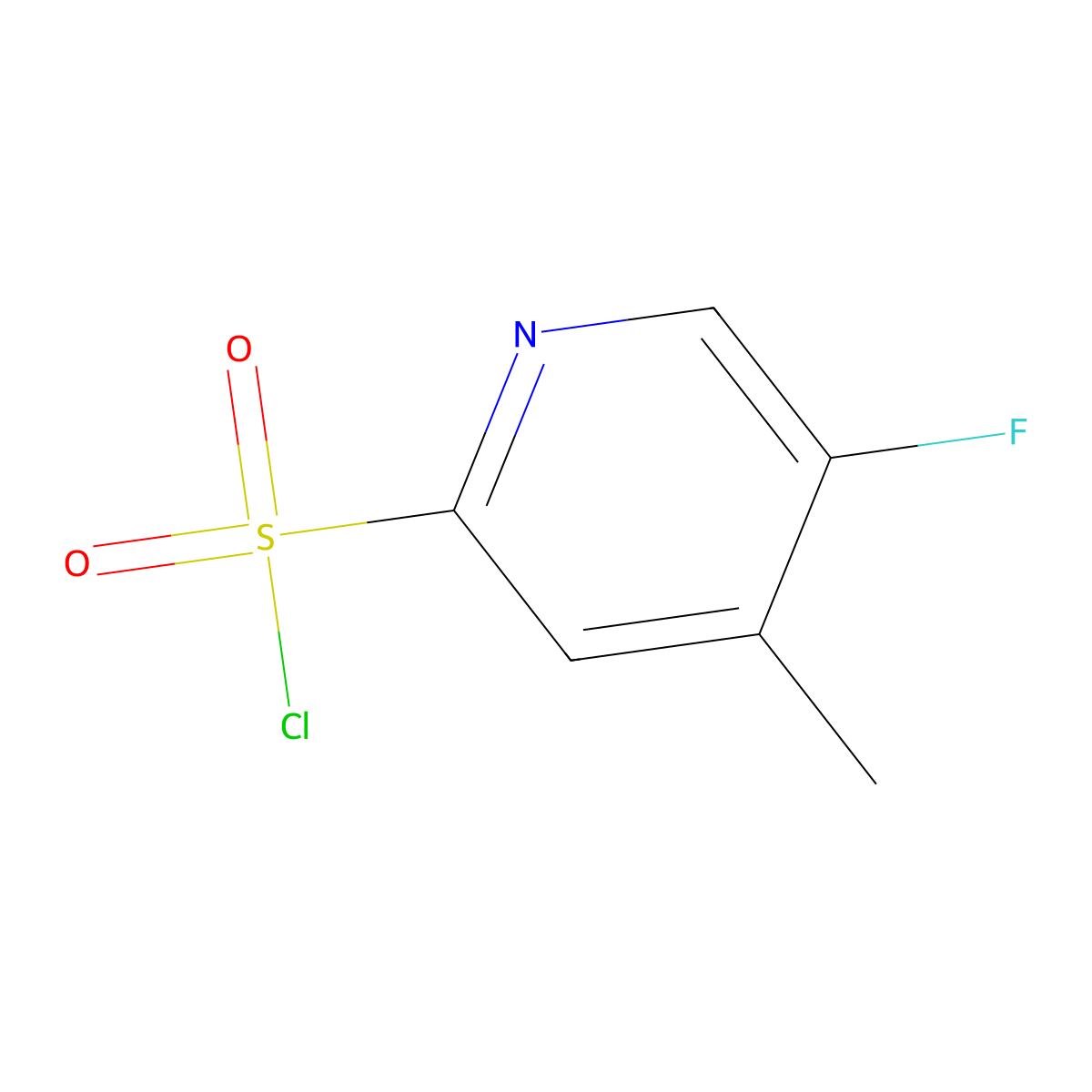 5-Fluoro-4-methylpyridine-2-sulfonyl chloride molecular structure, CAS 2412514-77-1