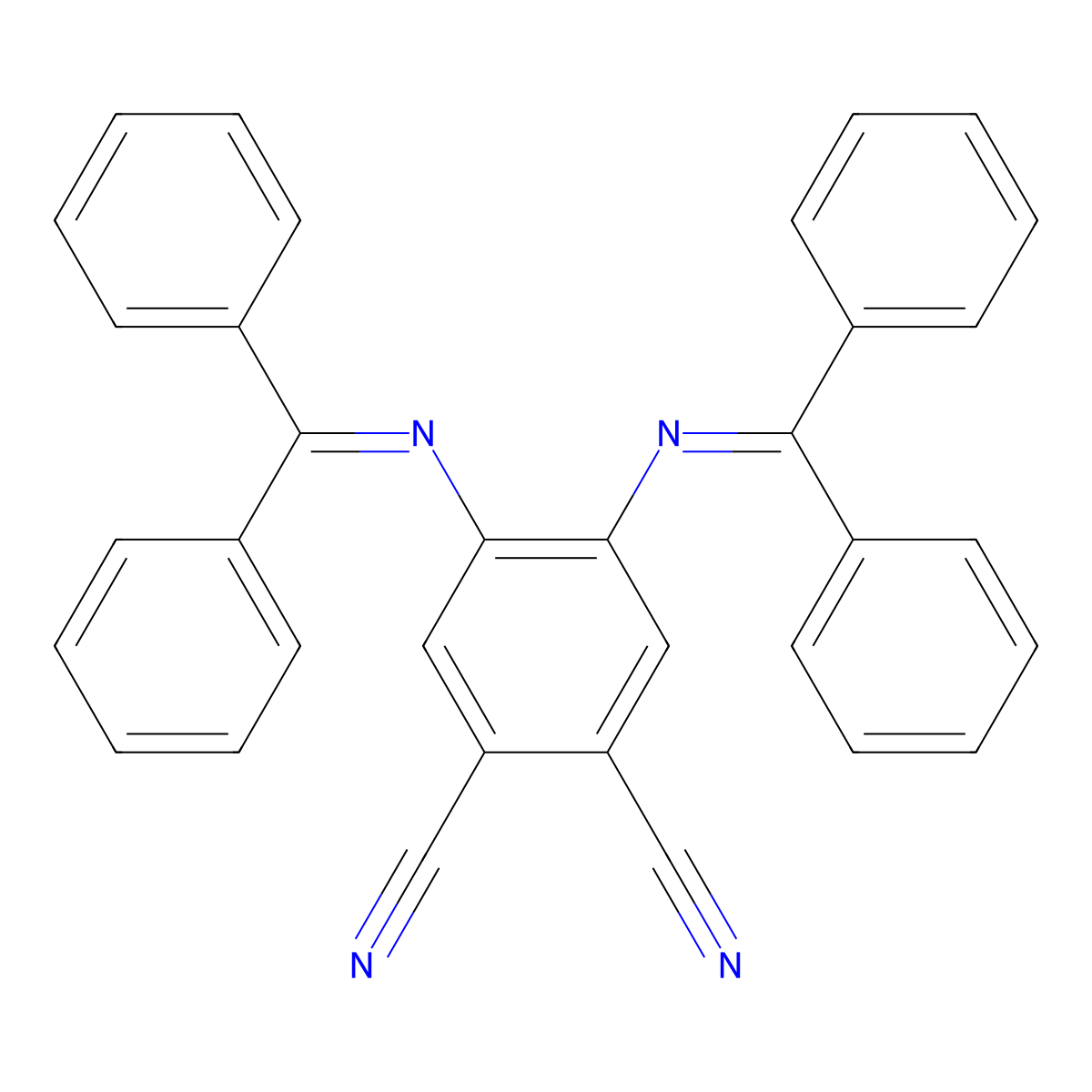 4,5-Bis((diphenylmethylene)amino)phthalonitrile molecular structure, CAS 2412528-31-3