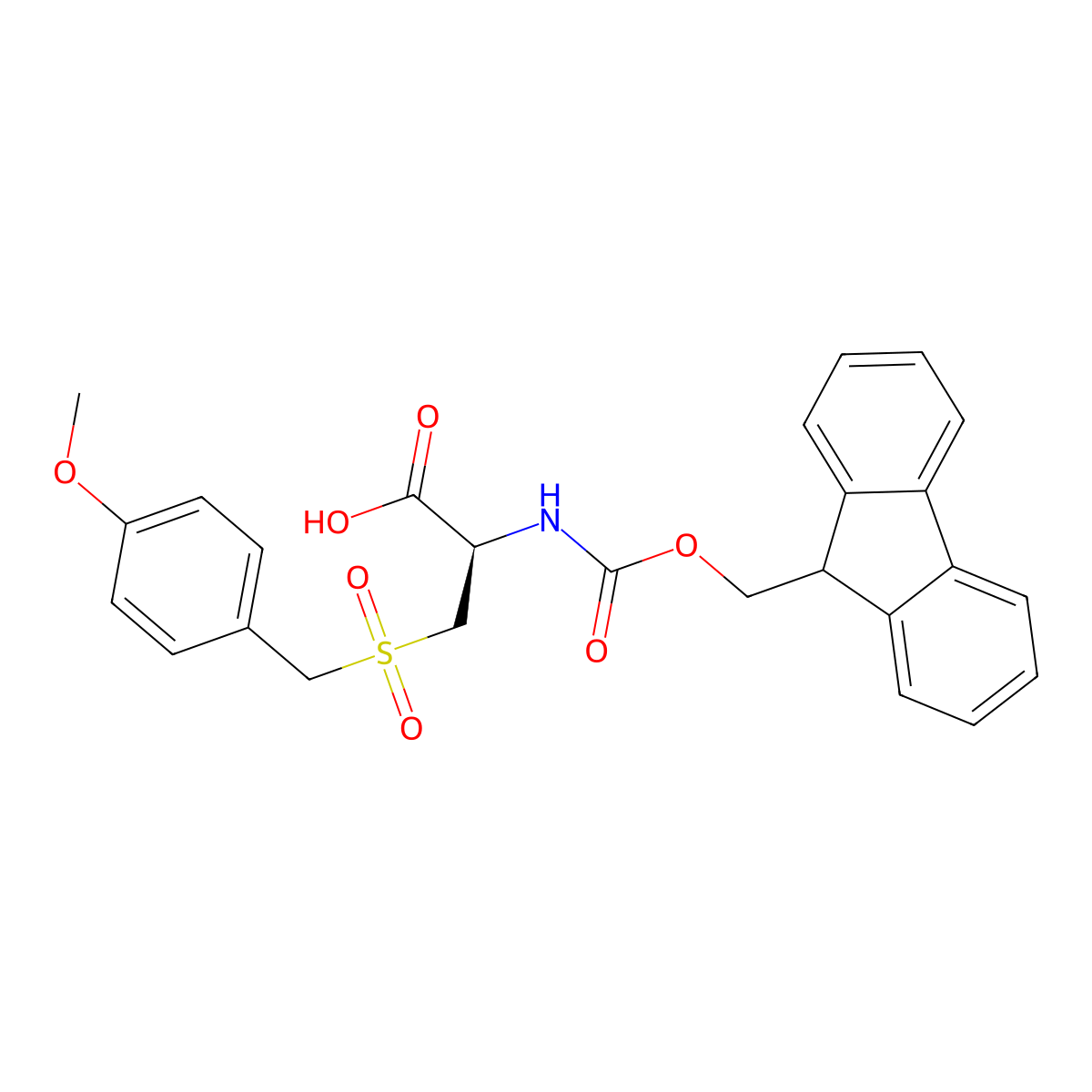 Fmoc-L-Cys(SO2Mob)-OH molecular structure, CAS 2412536-40-2