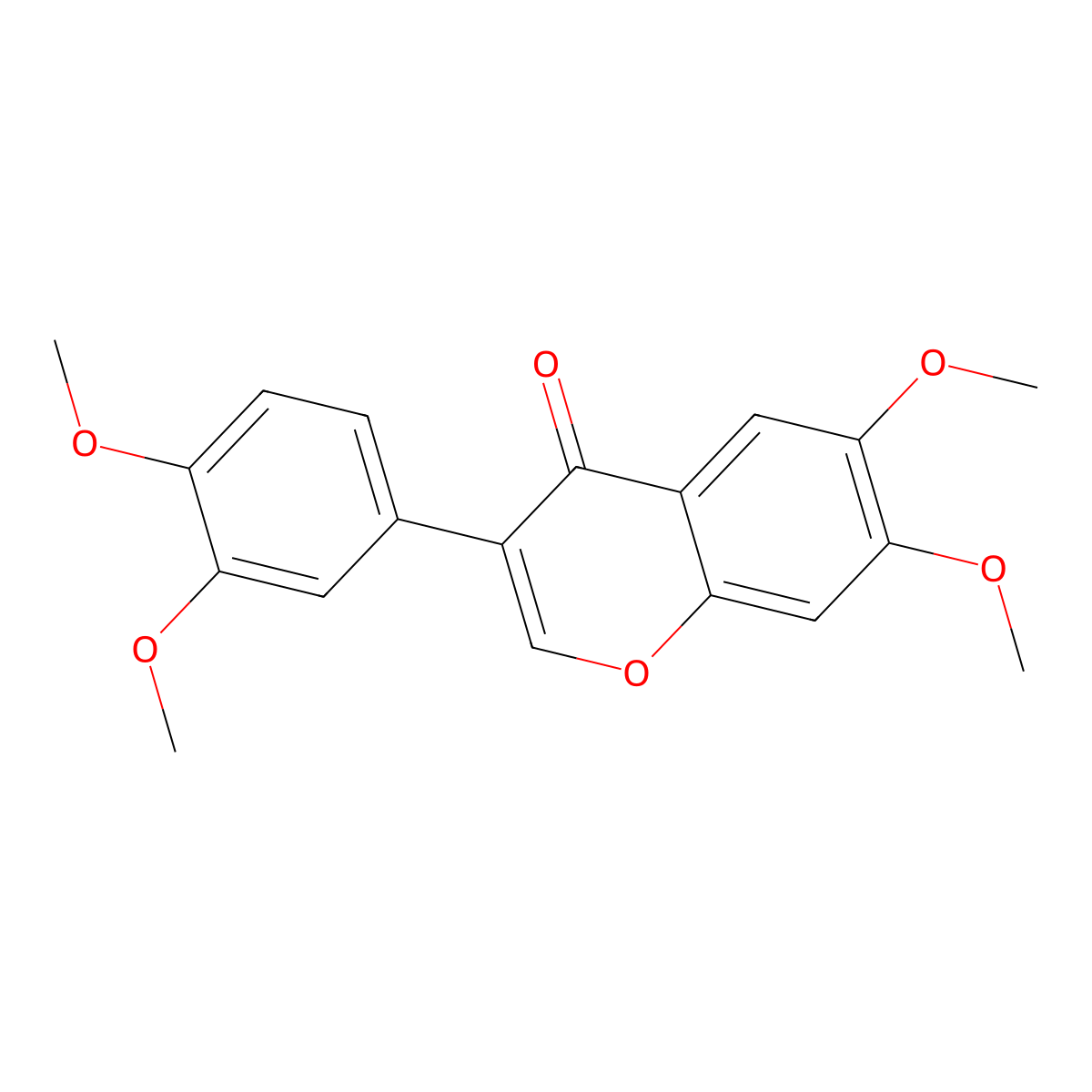 6,7,3',4'-Tetramethoxyisoflavone molecular structure, CAS 24126-93-0