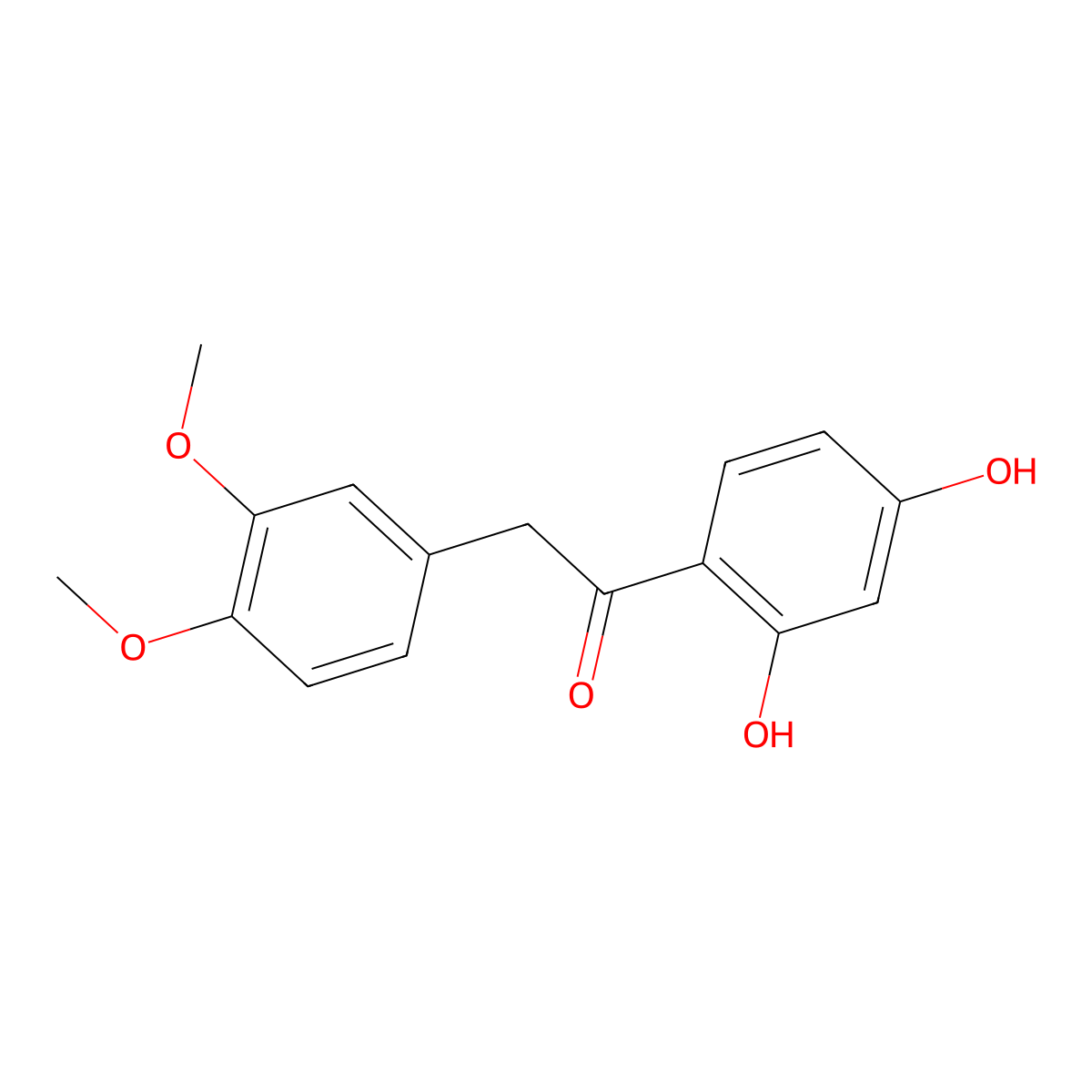 1-(2,4-Dihydroxyphenyl)-2-(3,4-dimethoxyphenyl)ethanone molecular structure, CAS 24126-98-5