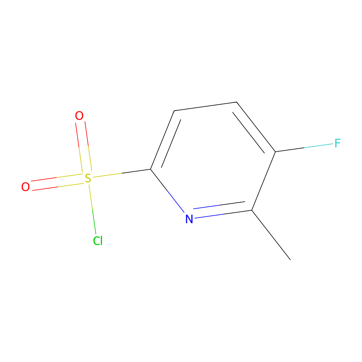 5-Fluoro-6-methylpyridine-2-sulfonyl chloride molecular structure, CAS 2412605-17-3