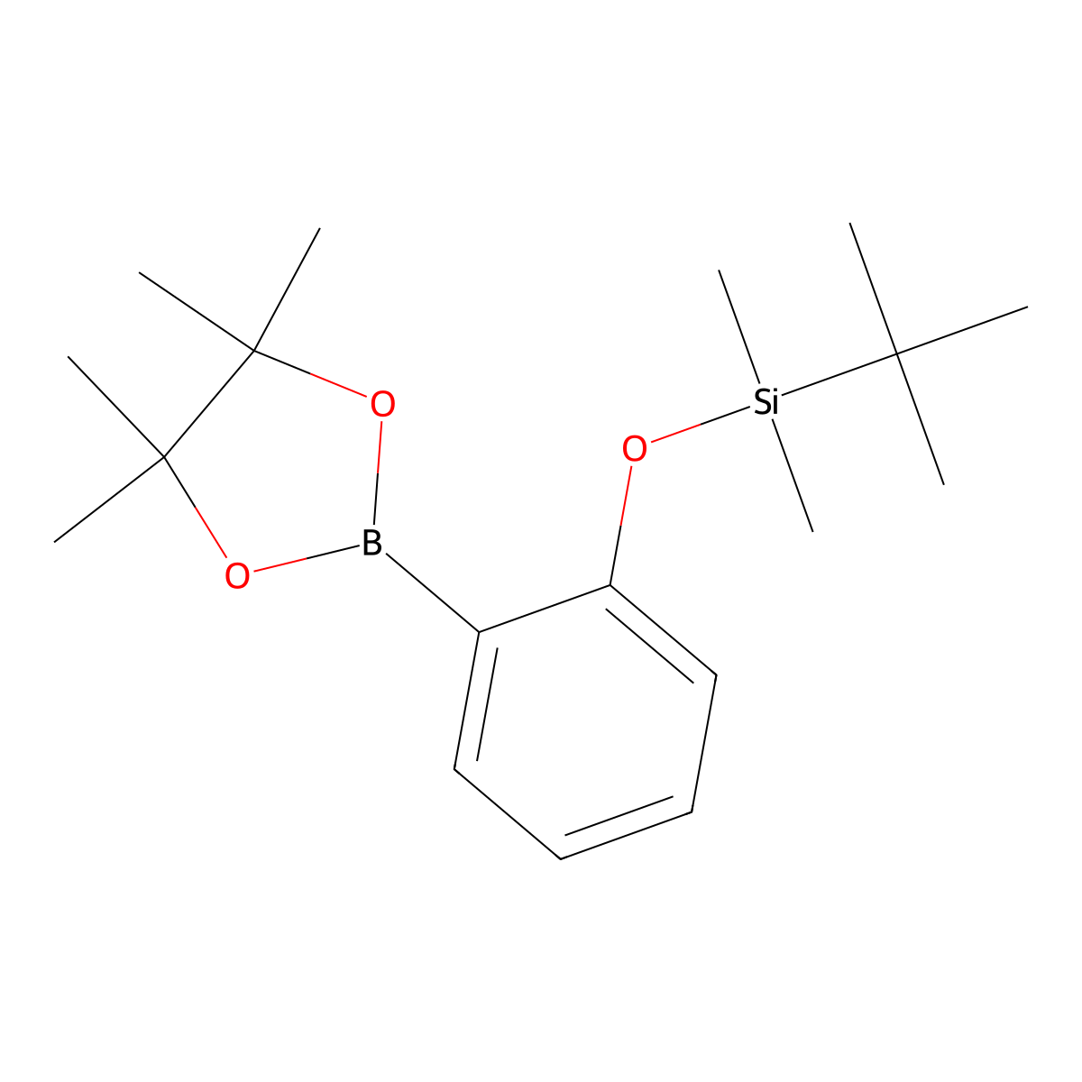 Tert-butyldimethyl[2-(tetramethyl-1,3,2-dioxaborolan-2-yl)phenoxy]silane molecular structure, CAS 2412675-57-9
