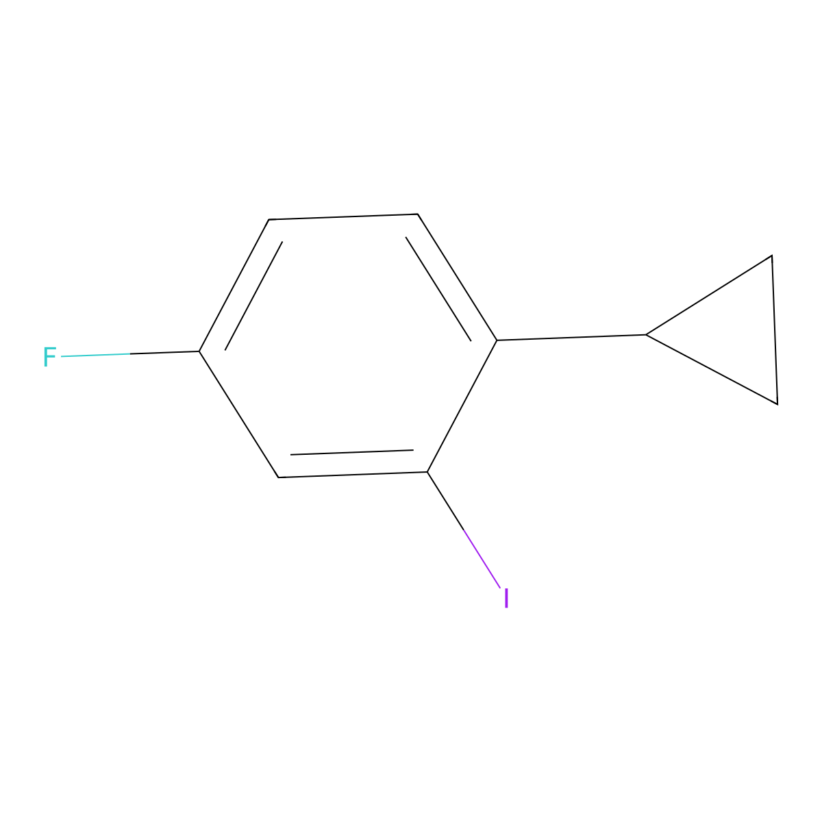 1-Cyclopropyl-4-fluoro-2-iodobenzene molecular structure, CAS 2412692-07-8