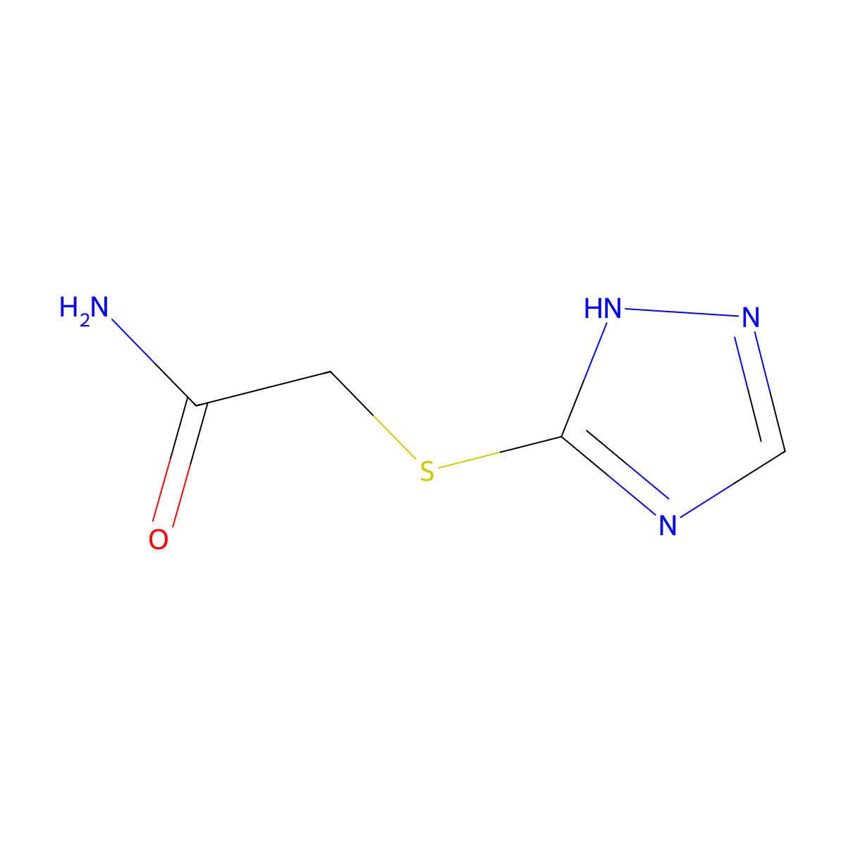 2-(1H-1,2,4-triazol-5-ylsulfanyl)acetamide molecular structure, CAS 24127-93-3