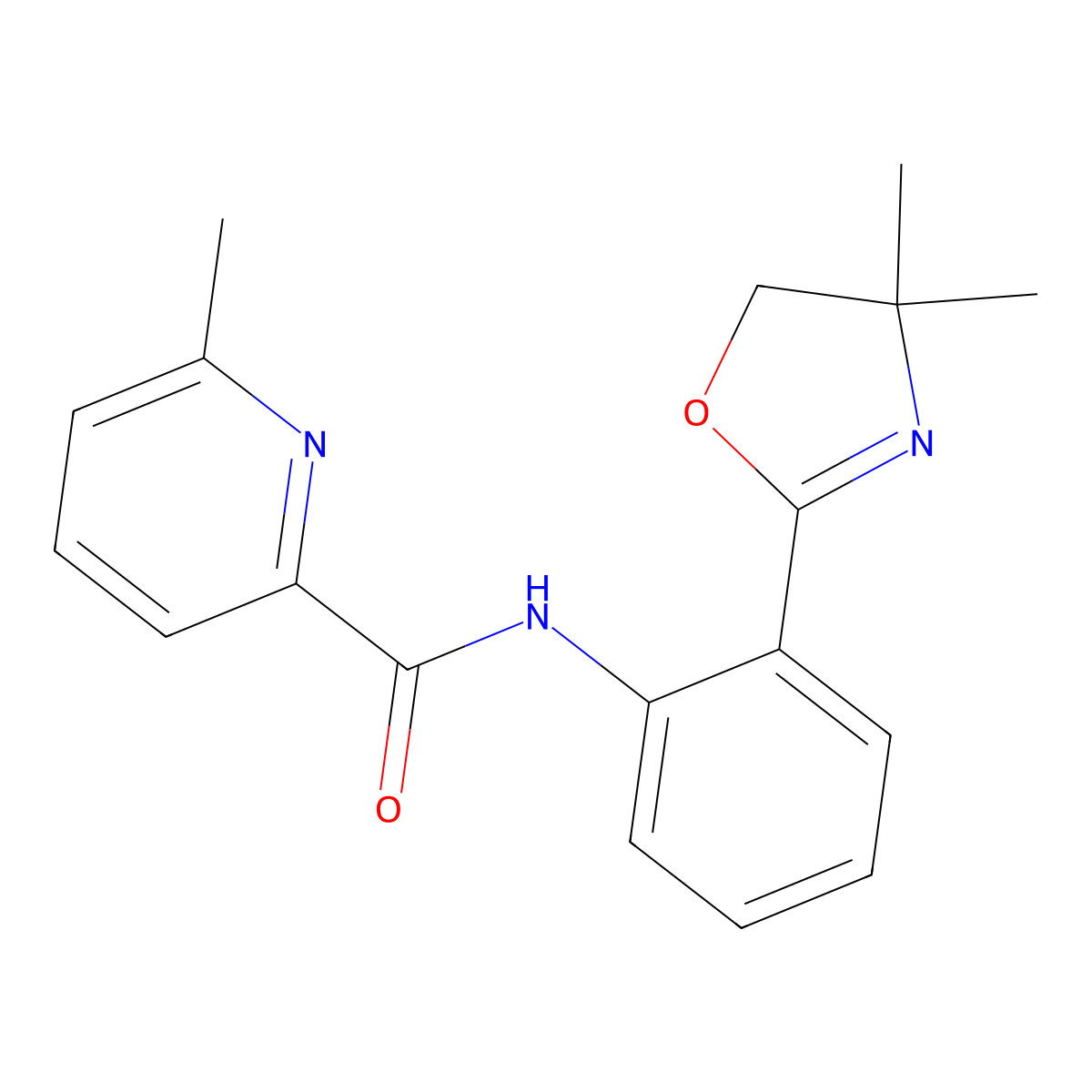 N-(2-(4,4-Dimethyl-4,5-dihydrooxazol-2-YL)phenyl)-6-methylpicolinamide molecular structure, CAS 2412735-75-0