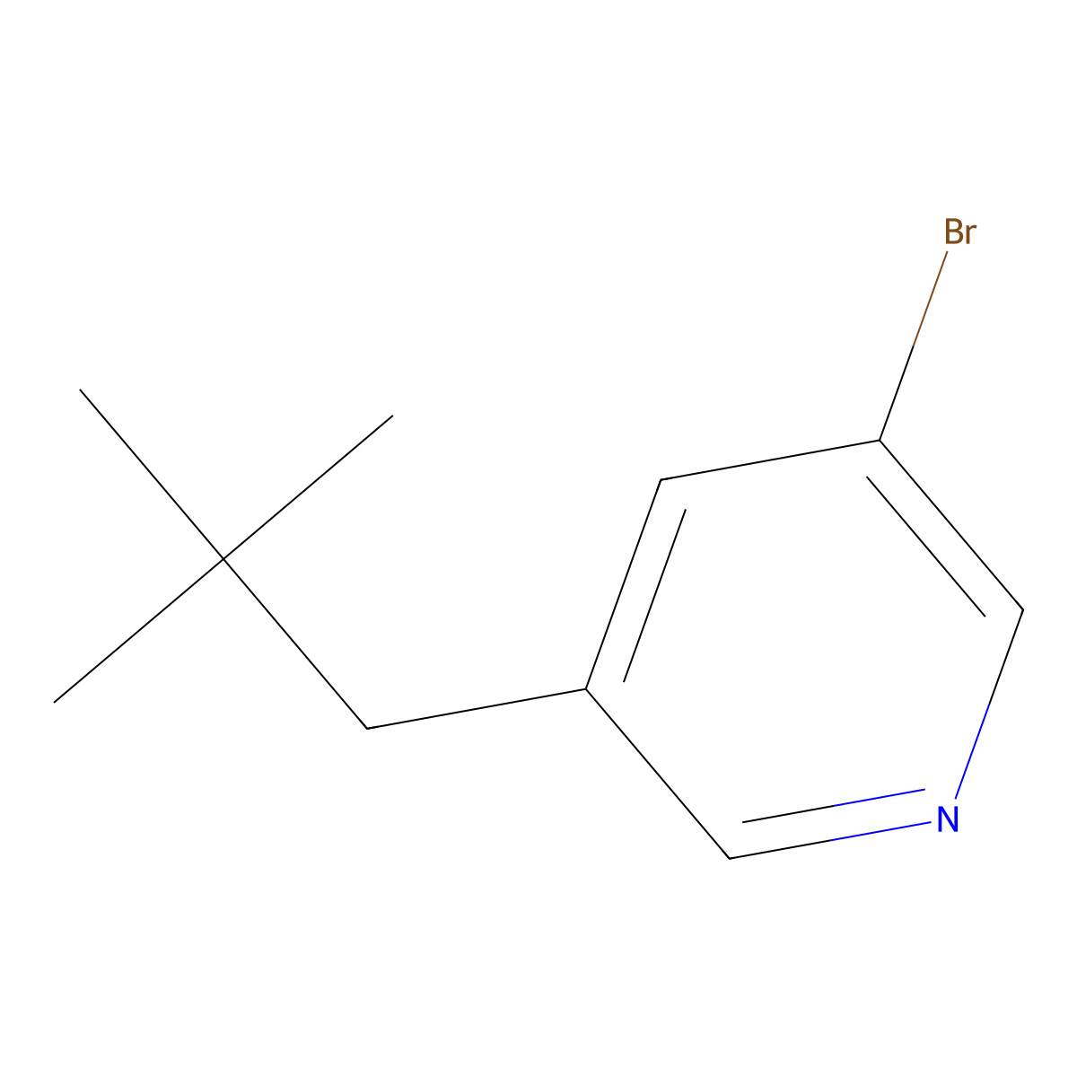 3-Bromo-5-neopentylpyridine molecular structure, CAS 2412764-87-3