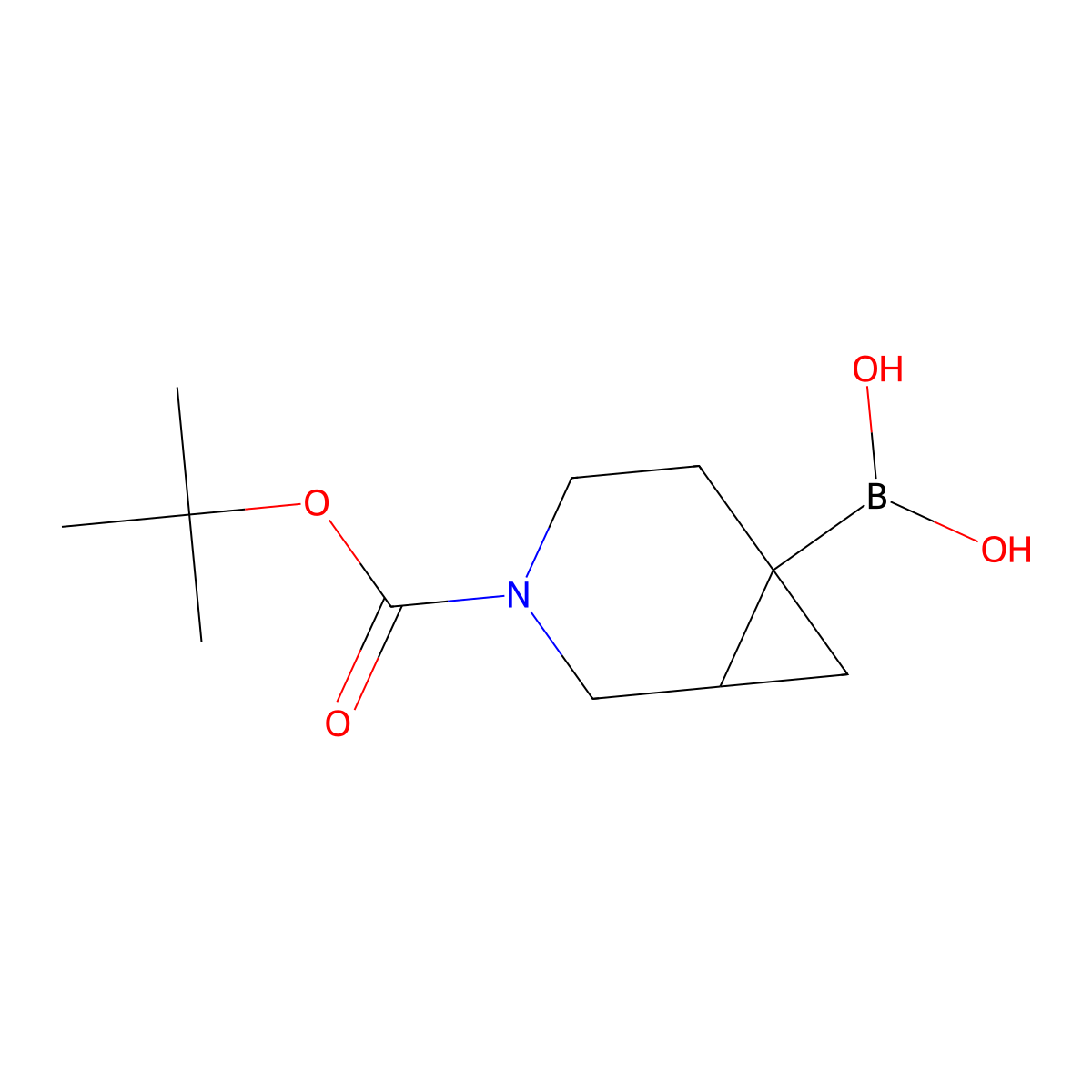{3-[(Tert-butoxy)carbonyl]-3-azabicyclo[4.1.0]heptan-6-yl}boronic acid molecular structure, CAS 2412765-12-7