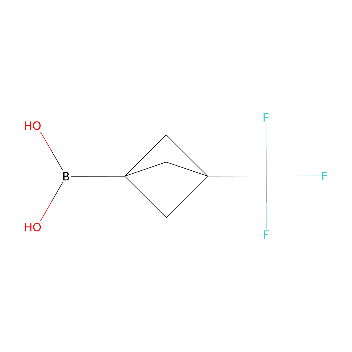[3-(Trifluoromethyl)bicyclo[1.1.1]pentan-1-yl]boronic acid molecular structure, CAS 2412765-13-8