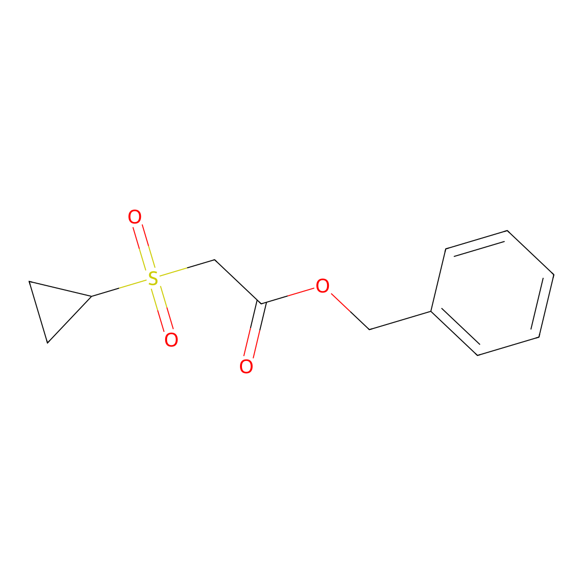 Benzyl 2-(cyclopropanesulfonyl)acetate molecular structure, CAS 2412840-80-1