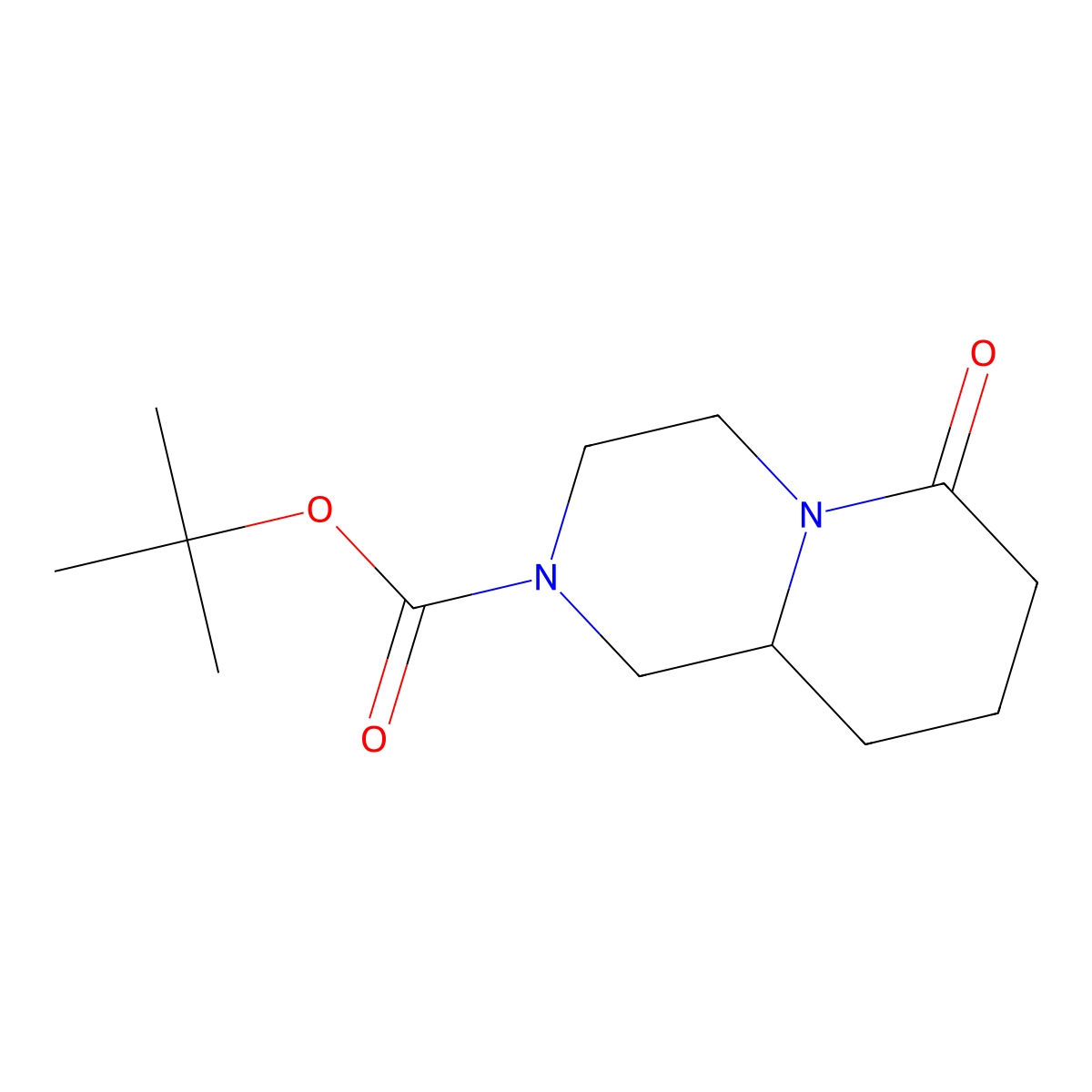 tert-Butyl 6-oxooctahydro-2H-pyrido[1,2-a]pyrazine-2-carboxylate molecular structure, CAS 2412857-47-5