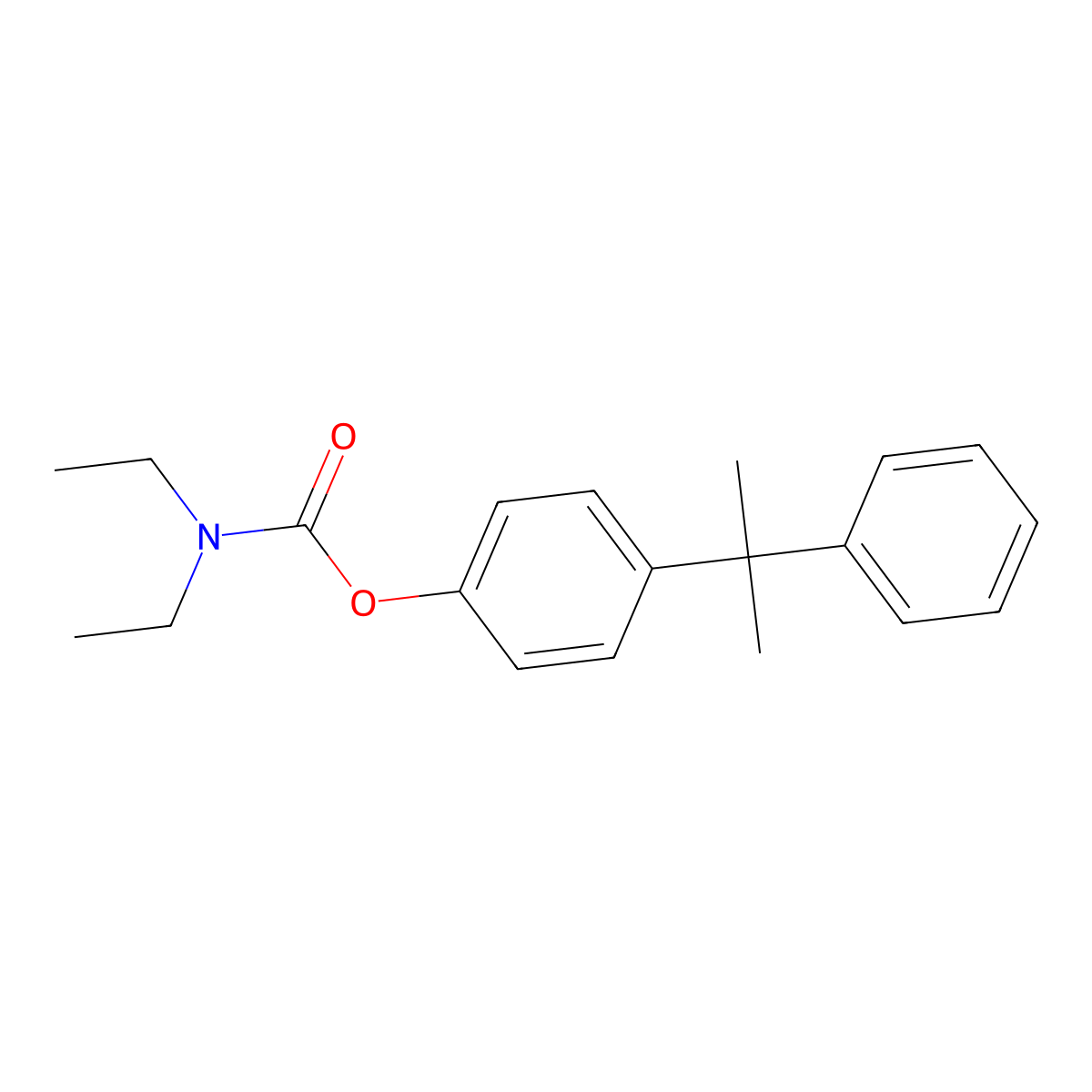 4-(1-Methyl-1-phenylethyl)phenyl N,N-diethylcarbamate molecular structure, CAS 2412883-89-5