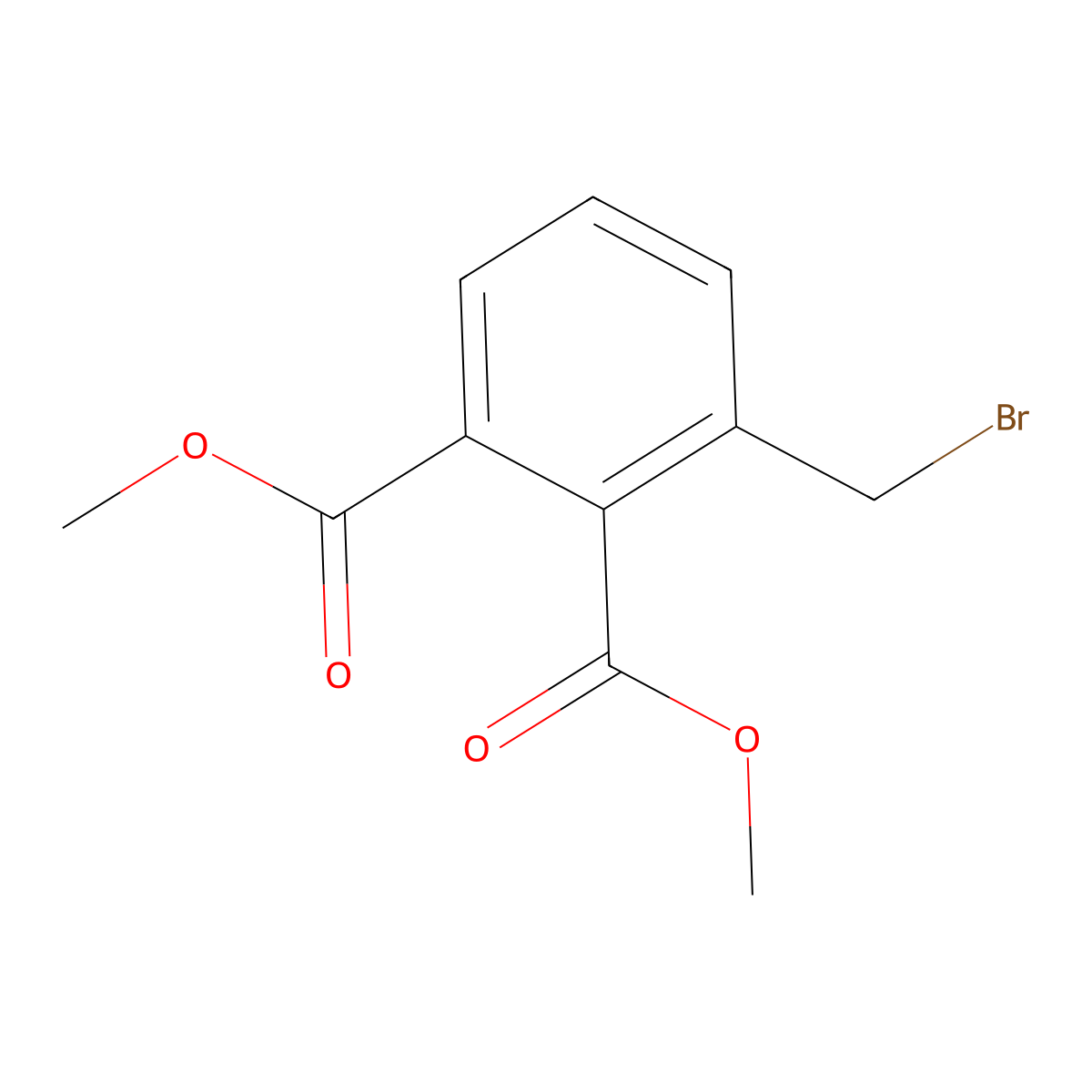 Dimethyl 3-(bromomethyl)phthalate molecular structure, CAS 24129-04-2